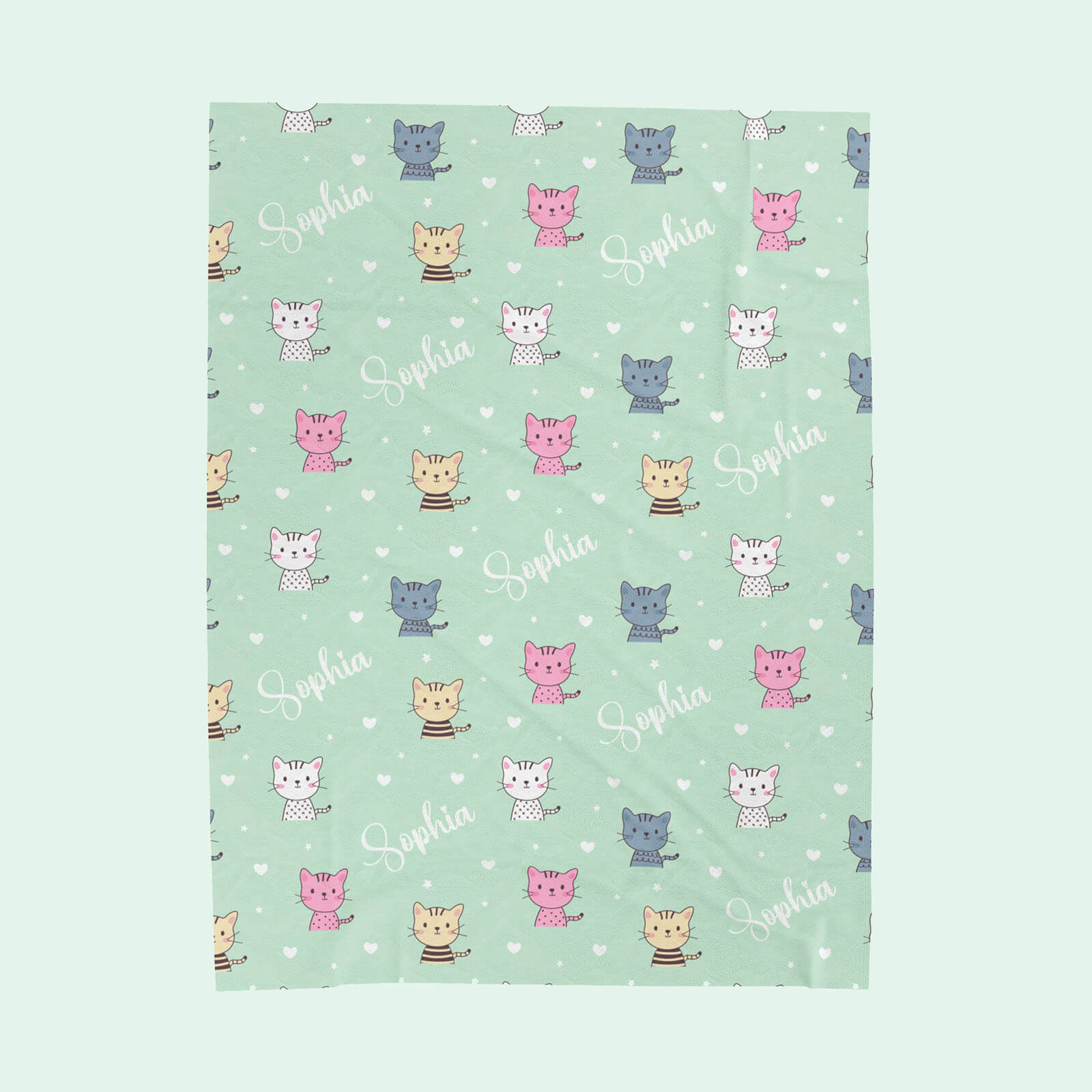 Personalized Baby Blanket - Cute Kittens