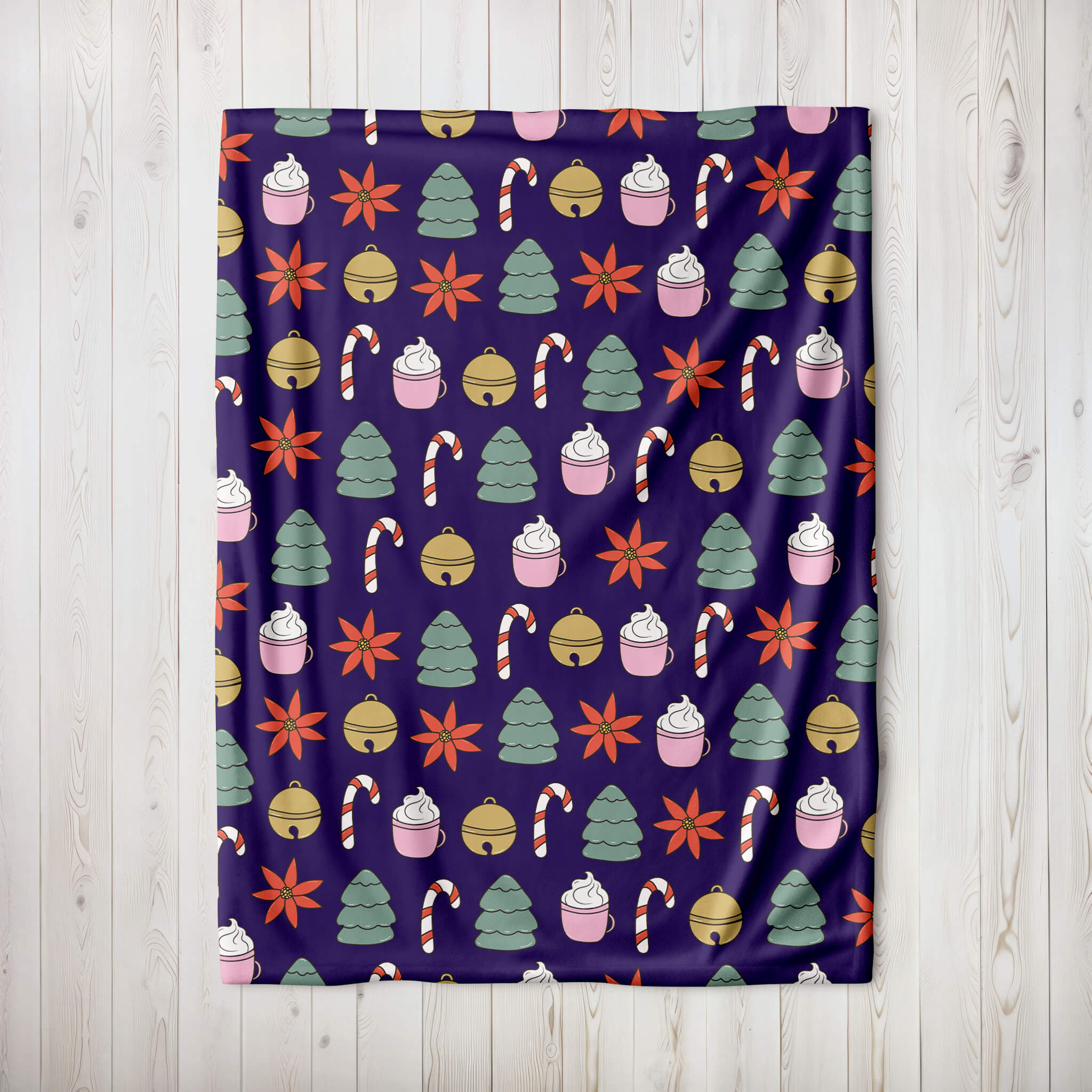 Christmas Blanket - Holiday Mood - Blue