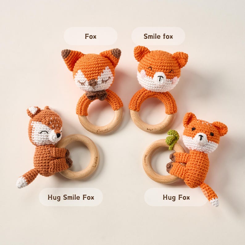 Custom Baby Rattle with Name Engraved Animal Design Personalized Keepsake Gift for Newborn Baby