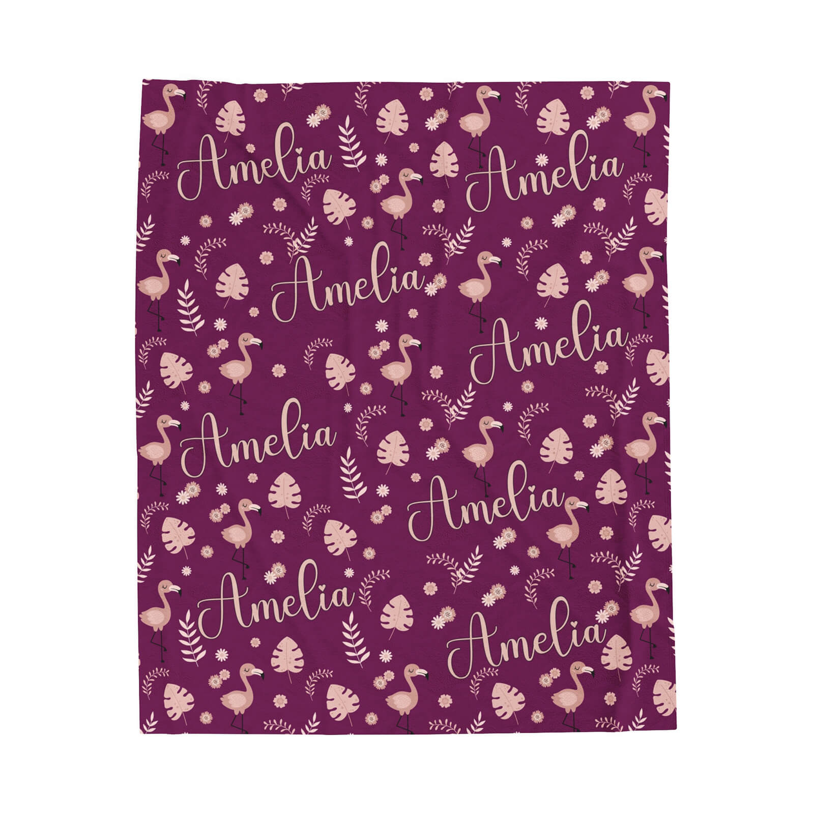 Personalized Baby Blanket - Flamingo