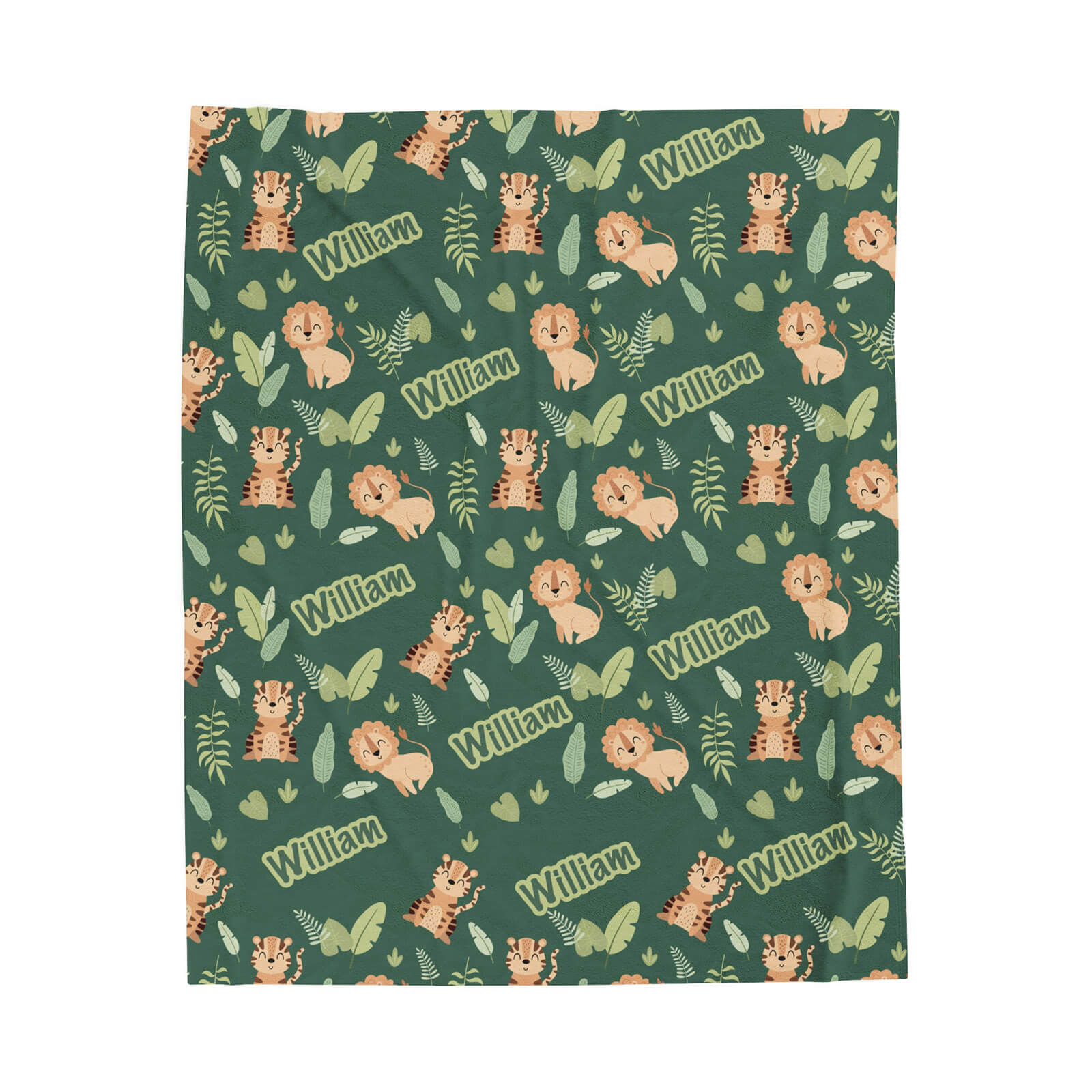 Personalized Baby Blanket - Lions & Tigers