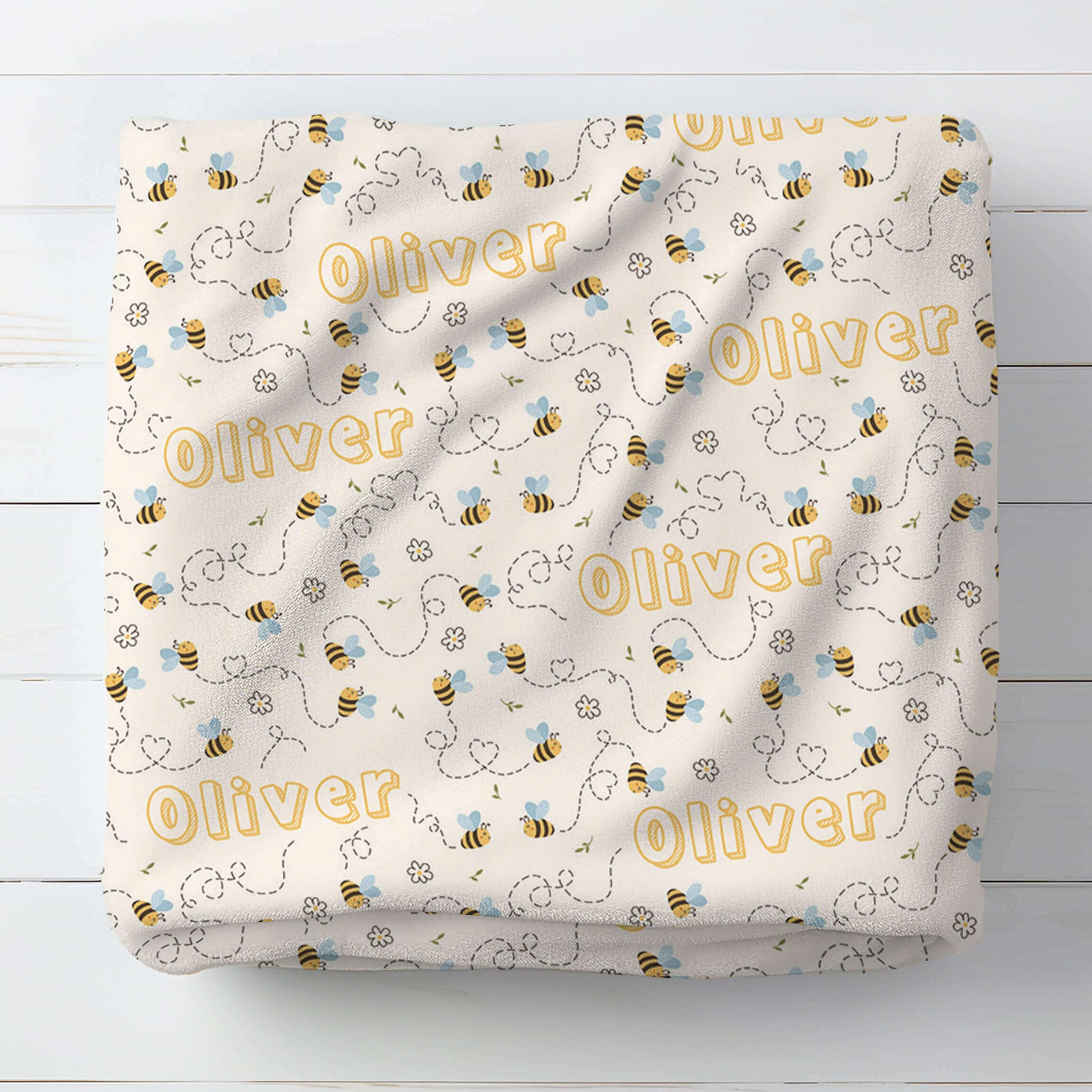 Personalized Baby Blanket - Bees