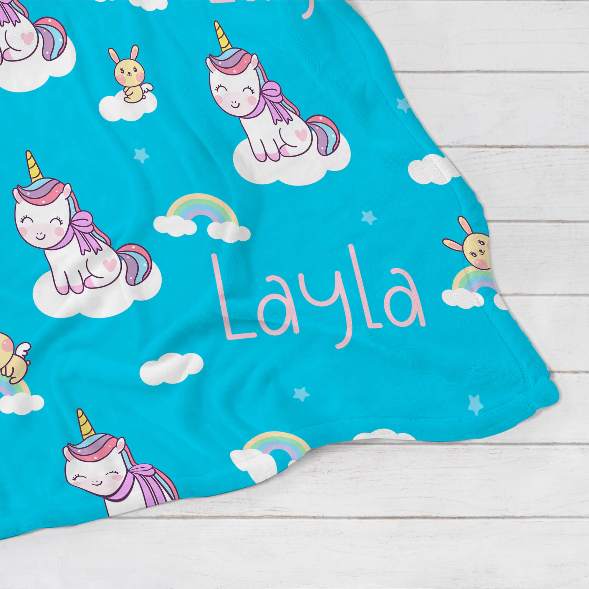 Personalized Baby Blanket - Cloud Unicorn