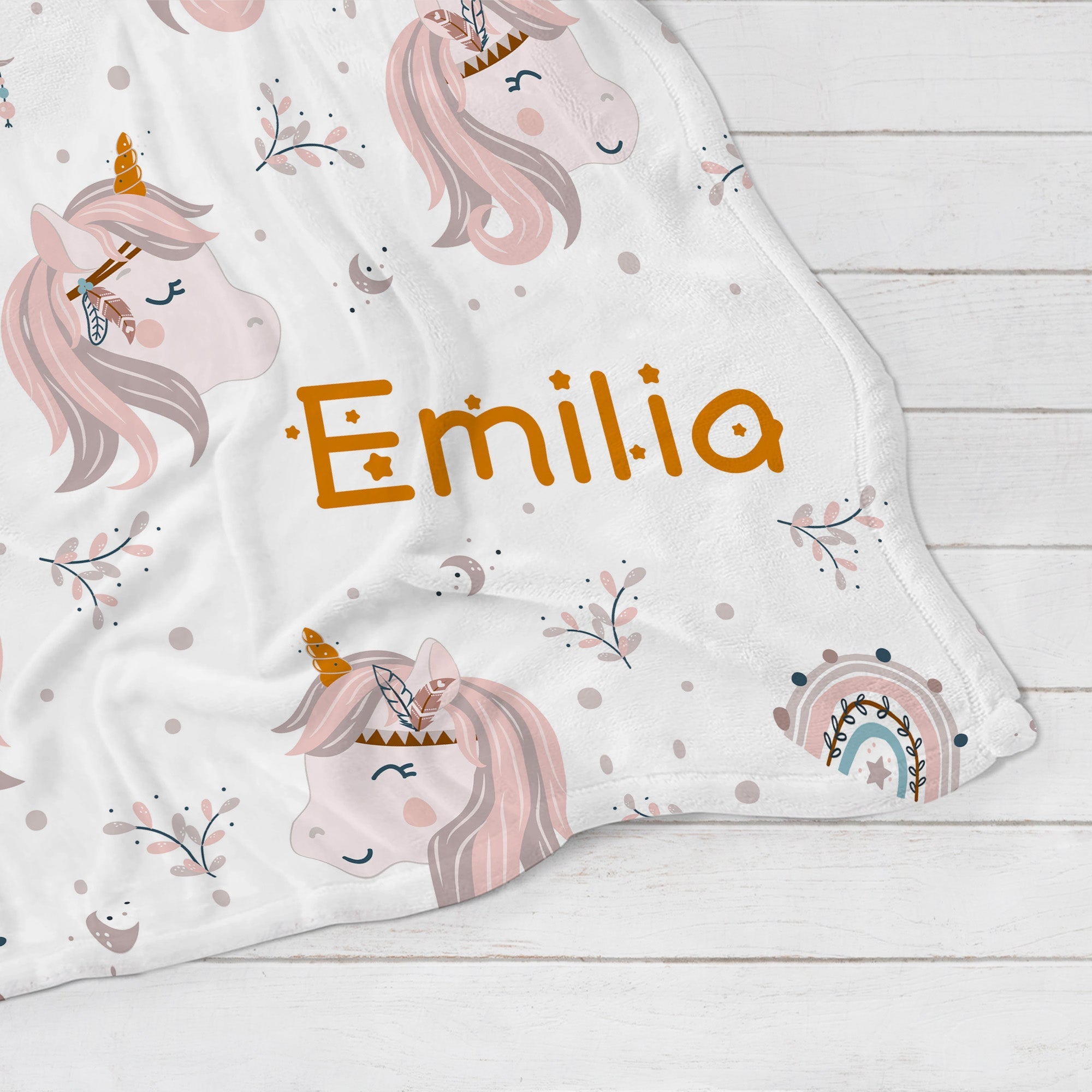 Personalized Baby Blanket - Fantastic Unicorn