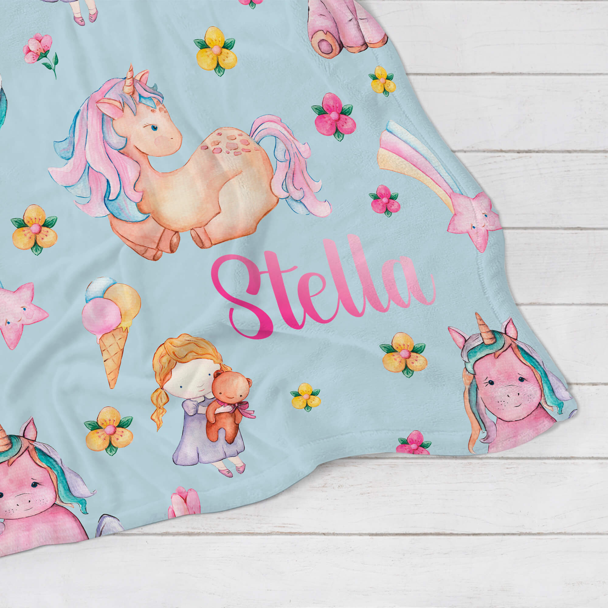 Personalized Baby Blanket - Little Unicorn