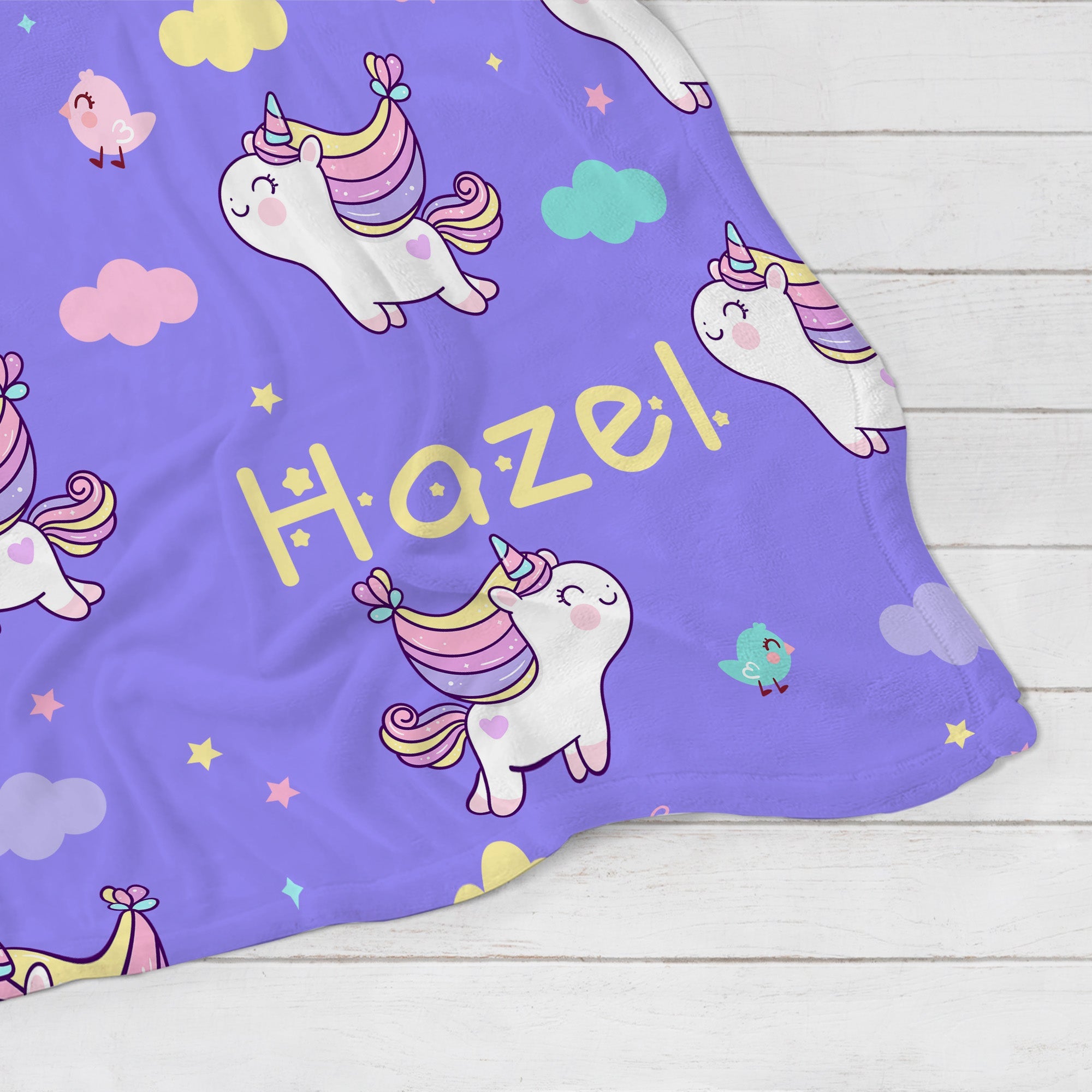 Personalized Baby Blanket - Unicorn Love