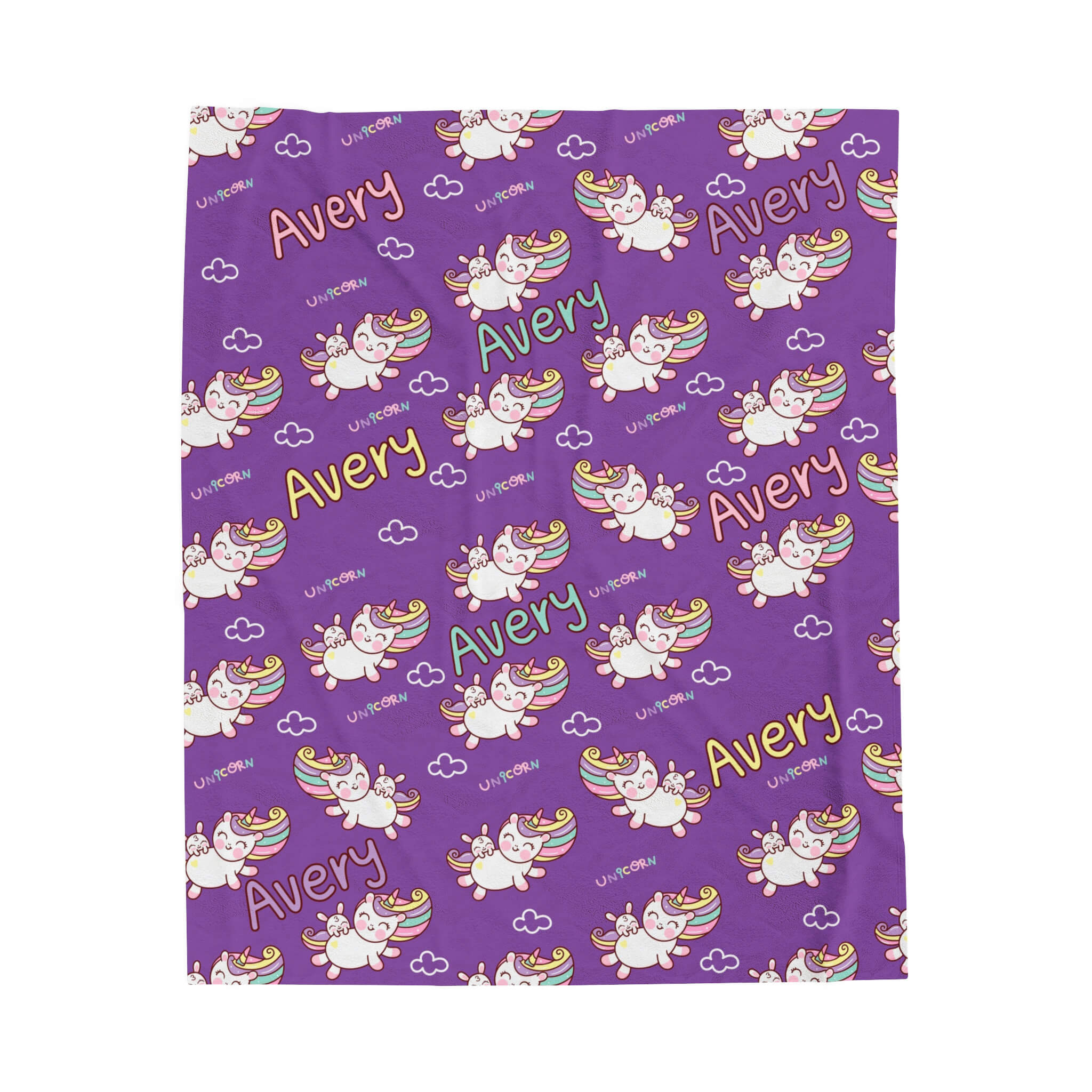 Personalized Baby Blanket - Flying Unicorn
