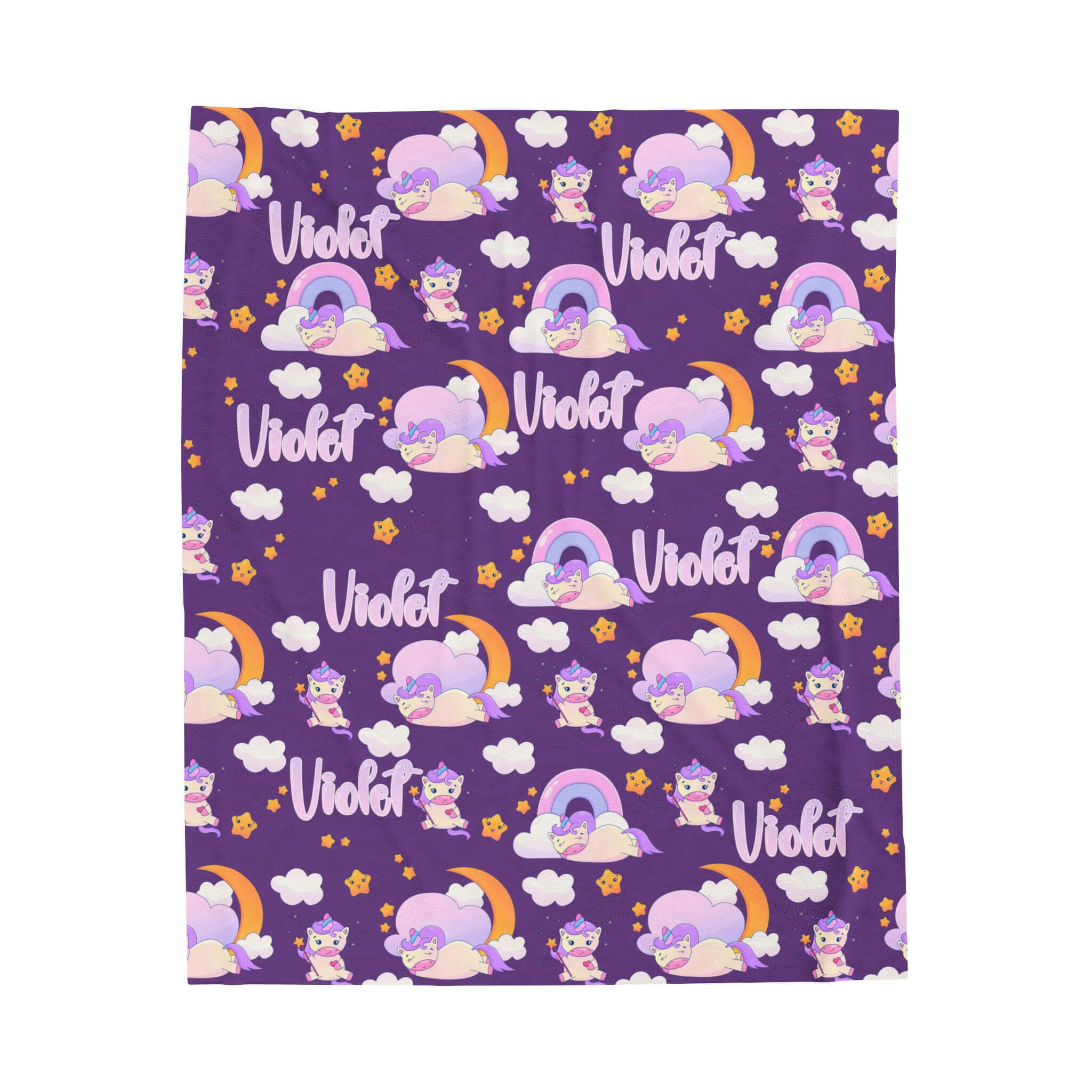 Personalized Baby Blanket - Happy Unicorn