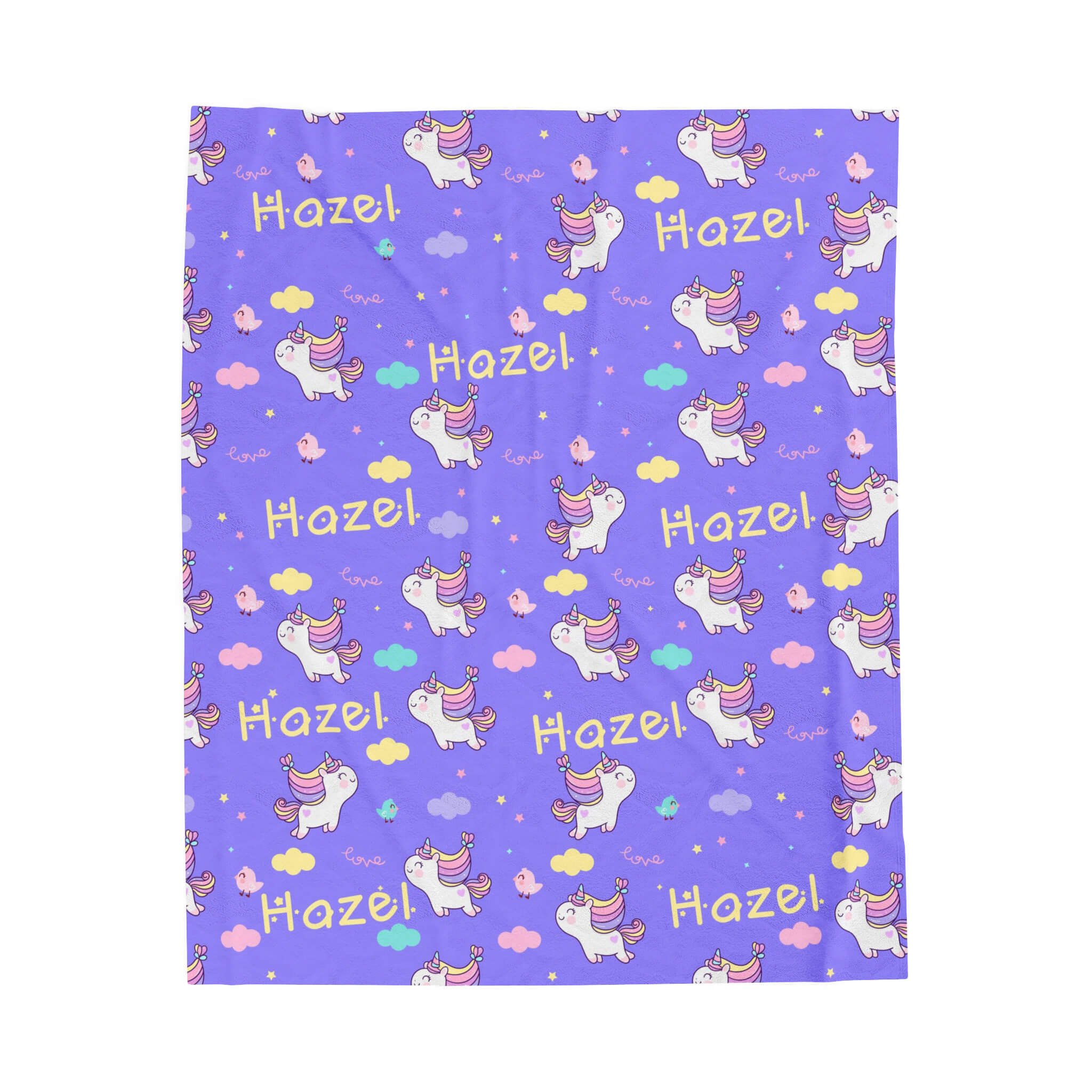Personalized Baby Blanket - Unicorn Love