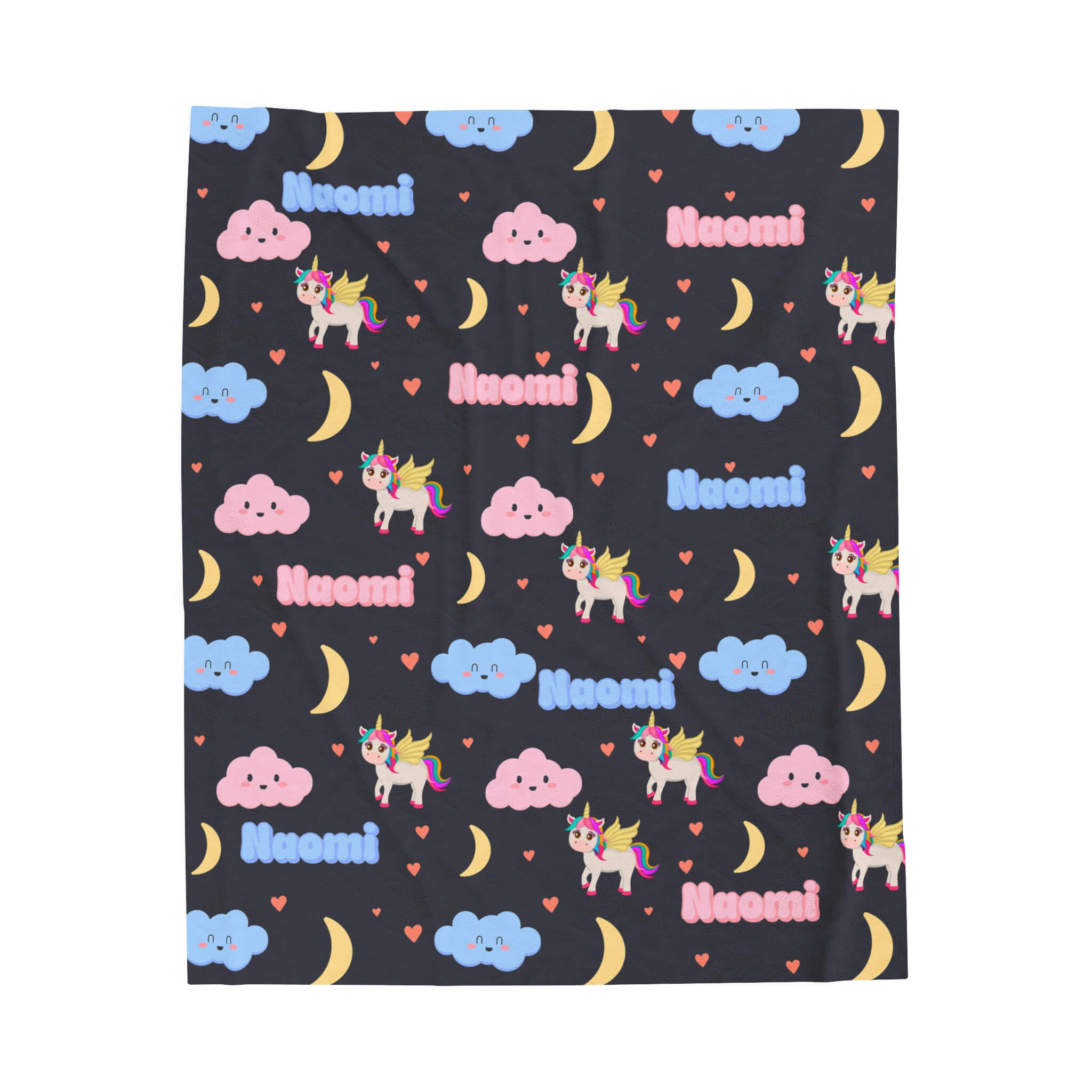 Personalized Baby Blanket - Unicorn Moon